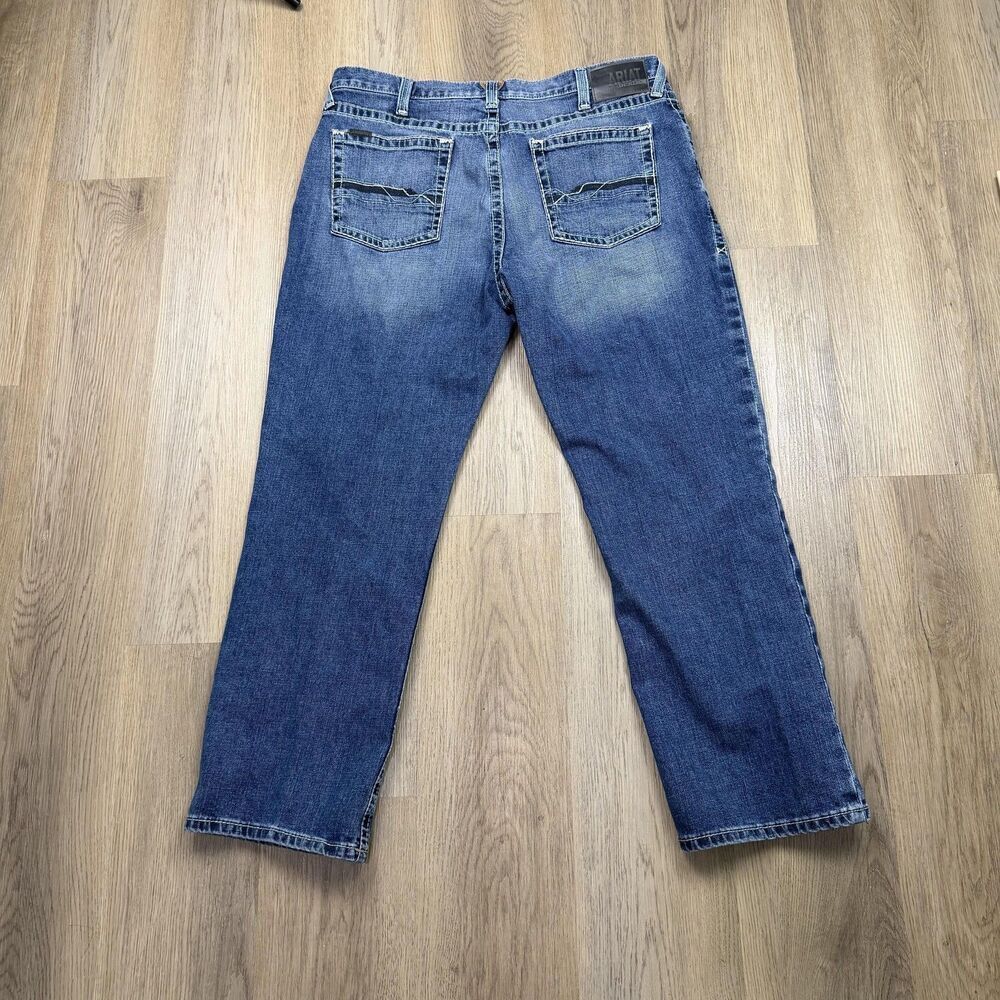 Ariat M2 Jeans Mens 38x31 Blue Relaxed Boot Cut Denim Western Cowboy Casual - Picture 6 of 12